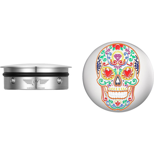 Figurati Designs Swing Arm Covers - Sugar Skull - Polished - Stainless Steel Fd30-Sac-Ss Figurati Designs Swing Arm Covers - Sugar Skull - Polished - Stainless Steel Fd30-Sac-Ss