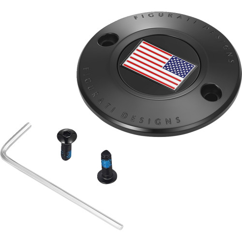 Figurati Designs Timing Cover - 2 Hole - American Flag - Reversed - Black Fd21R-Tc-2H-Blk Figurati Designs Timing Cover - 2 Hole - American Flag - Reversed - Black Fd21R-Tc-2H-Blk