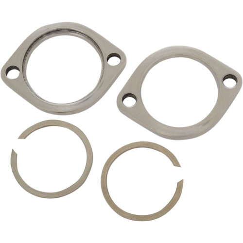 Drag Specialties Exhaust Flange Kit - Polished Stainless Steel