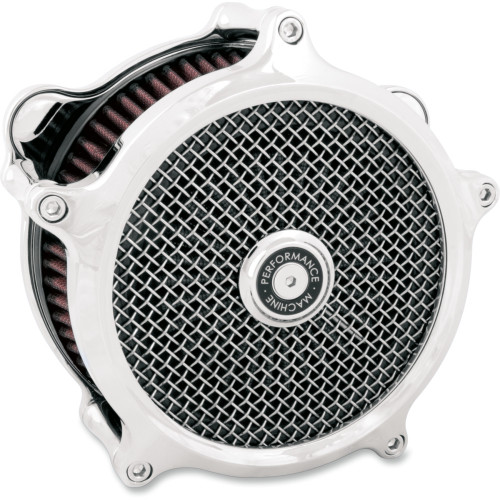 Performance Machine (Pm) Super Gas Air Cleaner Kit - Chrome 0206-2139-Ch