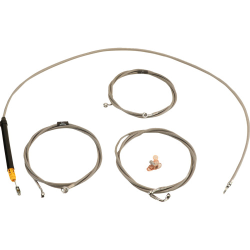 Handlebar Cable/Brake Line Kit - 15" - 17" Ape Hanger Handlebars - Stainless Steel La-8059Kt-16 Handlebar Cable/Brake Line Kit - 15" - 17" Ape Hanger Handlebars - Stainless Steel La-8059Kt-16