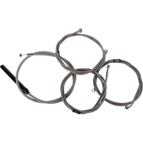Handlebar Cable/Brake Line Kit - Complete - 15" - 17" Handlebars - Stainless La-8059Kt2-16 Handlebar Cable/Brake Line Kit - Complete - 15" - 17" Handlebars - Stainless La-8059Kt2-16