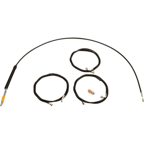 Handlebar Cable/Brake Line Kit - Stock Ape Hanger Handlebars - Black Vinyl La-8059Kt-08B Handlebar Cable/Brake Line Kit - Stock Ape Hanger Handlebars - Black Vinyl La-8059Kt-08B