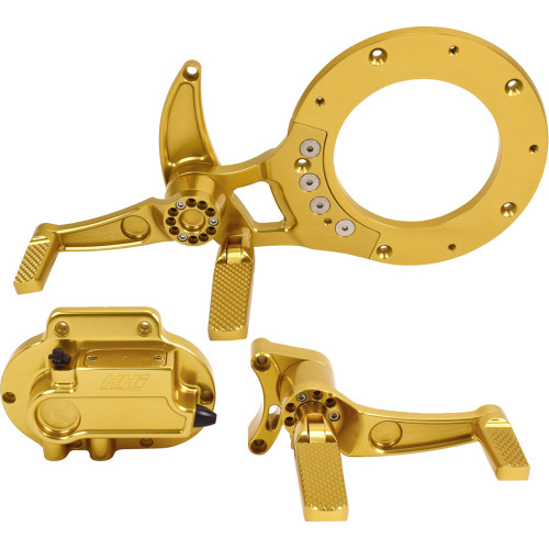 Hawg Halters Mid Control Conversion Kit - Gold - Knurled Pegs - Flh/Flt Mck-Fh21Gs-Fk Hawg Halters Mid Control Conversion Kit - Gold - Knurled Pegs - Flh/Flt Mck-Fh21Gs-Fk