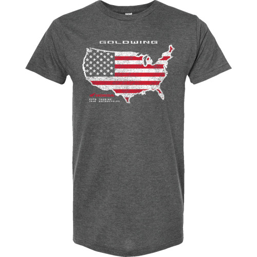 Honda Apparel America Outline T-Shirt - Heather Charcoal - Small Np23S-M2293-S