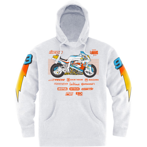 Icon Gixxer Johnny Hoodie - White - 2Xl