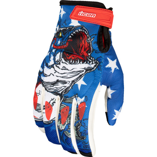 Icon Hooligan Basstard Gloves - Blue - Large Icon Hooligan Basstard Gloves - Blue - Large