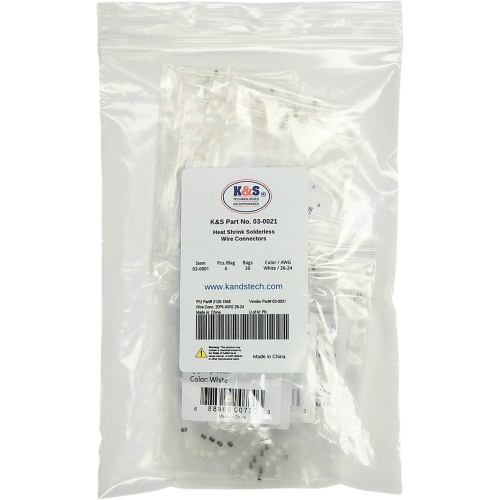 K&S Technologies Wire Connector - 20Pk - Awg 26-24 03-0021