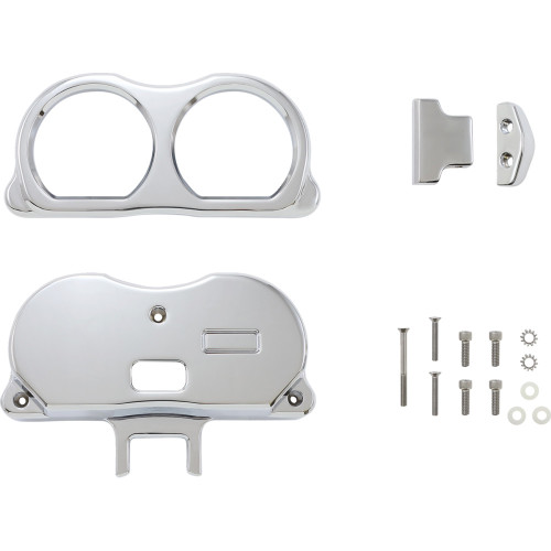 La Choppers Gauge Mount - Dual - Chrome - Flt La-7397-03C