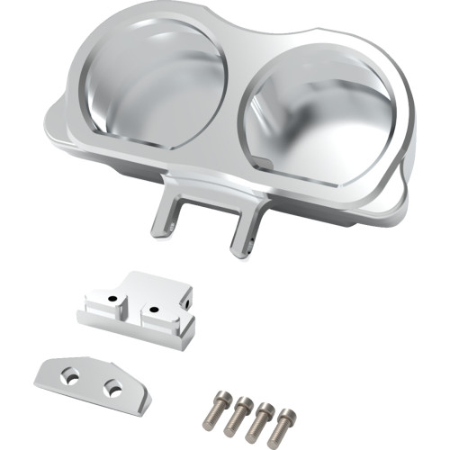 La Choppers Gauge Mount - Dual - Raw - Flt La-7397-03R