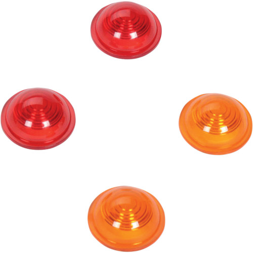 Drag Specialties Mini-Bullet Lens Kit - Amber/Red Drag Specialties Mini-Bullet Lens Kit - Amber/Red