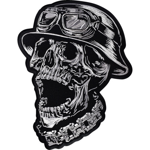 Lethal Threat Ftw Helmet Skull Embroidered Patch - Large Lt30245 Lethal Threat Ftw Helmet Skull Embroidered Patch - Large Lt30245
