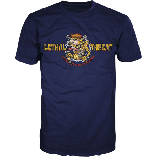 Lethal Threat Skool Of Hard Knocks T-Shirt - Blue - 3Xl Lt20896Xxxl Lethal Threat Skool Of Hard Knocks T-Shirt - Blue - 3Xl Lt20896Xxxl