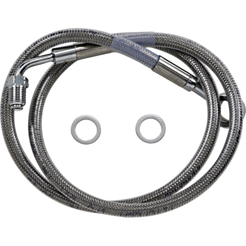 Drag Specialties Brake Line - +10" - Stainless Steel - '18-'22 Softail