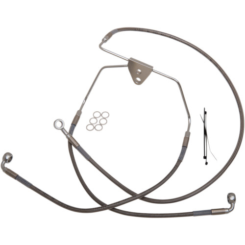 Drag Specialties Brake Line - Front - +10" - Touring - Stainless Steel Drag Specialties Brake Line - Front - +10" - Touring - Stainless Steel