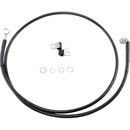 Drag Specialties Brake Line - Front - Black - +10" - '99-'07 Fxst Drag Specialties Brake Line - Front - Black - +10" - '99-'07 Fxst