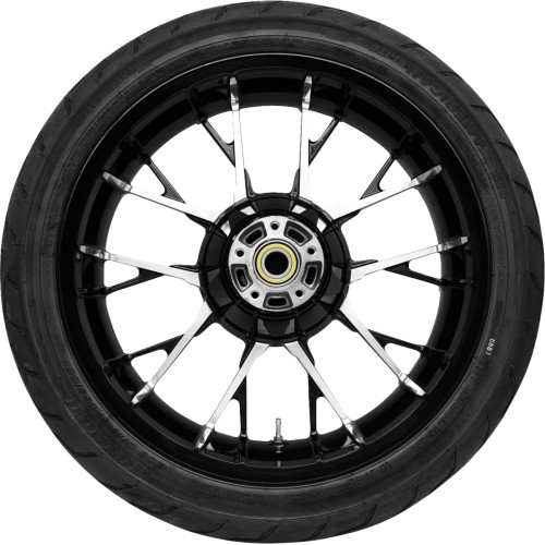 Marlin Rear Wheel - Black Cut (18") | Dunlop Tire (180/55B18) Pkg-Mar185Bc-Abst