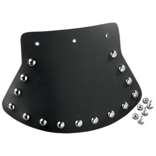 Drag Specialties Mud Flap - Studded With Plain Center - 9-1/2" W X 6-1/2" H