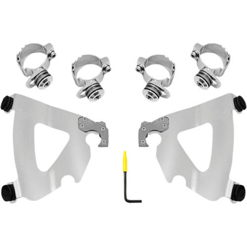 Memphis Shades Road Warrior Mounting Kit - Polished - Fxd Mek2038 Memphis Shades Road Warrior Mounting Kit - Polished - Fxd Mek2038