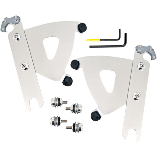 Memphis Shades Road Warrior Trigger-Lock Mounting Kit - Polished - Flstf Mek2053 Memphis Shades Road Warrior Trigger-Lock Mounting Kit - Polished - Flstf Mek2053