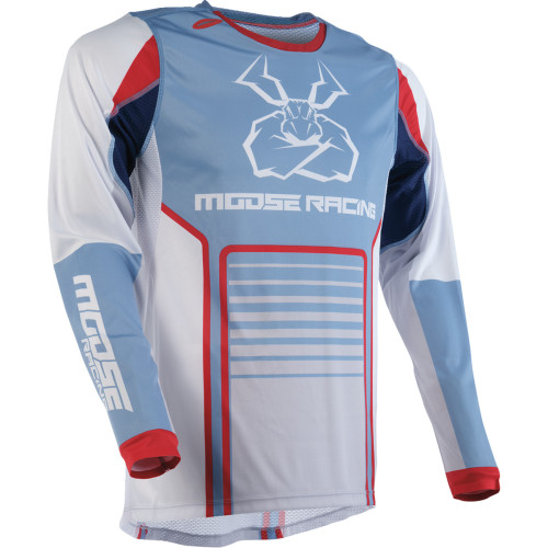 Moose Racing Agroid Jersey - Gray/Blue - Medium 2910-7495