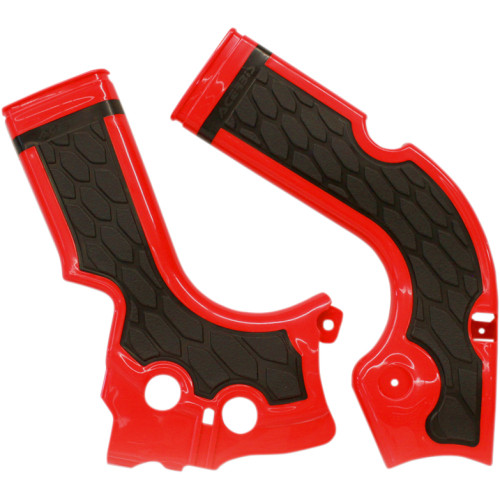 Acerbis X-Grip Frame Guards - Red/Black - Crf 250R/450R 2374241018 Acerbis X-Grip Frame Guards - Red/Black - Crf 250R/450R 2374241018