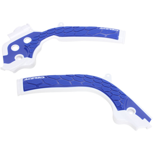 Acerbis X-Grip Frame Guards - White/Blue - Husqvarna | Ktm 2449531029 Acerbis X-Grip Frame Guards - White/Blue - Husqvarna | Ktm 2449531029