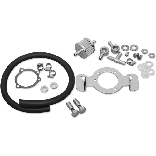 Drag Specialties Crankcase Breather With Support Bracket Kit - Sportster Drag Specialties Crankcase Breather With Support Bracket Kit - Sportster