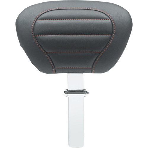 Mustang Deluxe Touring Removable Driver Backrest - Black W/American Beauty Red Stitching 79012Ab