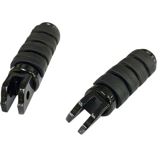 Drag Specialties Fml Soft-Ride Footpegs - Driver - Black - Softail Drag Specialties Fml Soft-Ride Footpegs - Driver - Black - Softail
