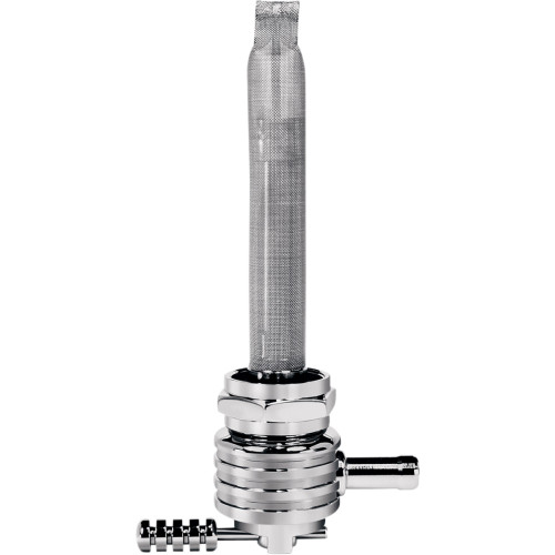 Pingel Round Fuel Valve - Finned Chrome - 22 Mm 6311-Crf
