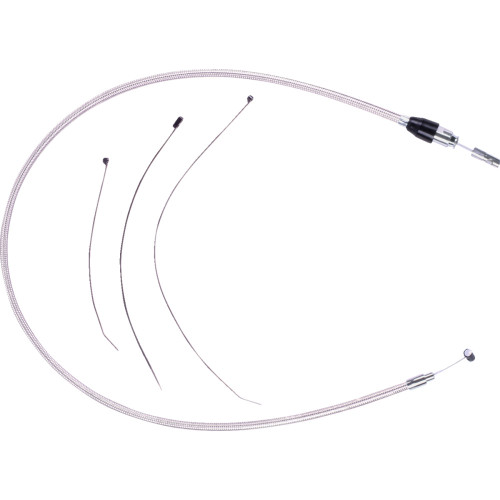 Polished Stainless Quick Connect Upper Clutch Cable 52384He