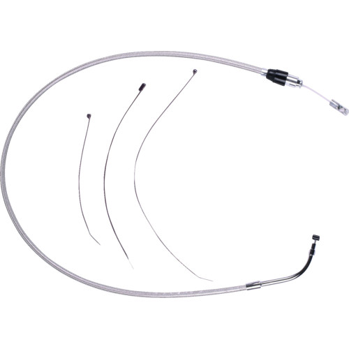 Polished Stainless Quick Connect Upper Clutch Cable 523910He