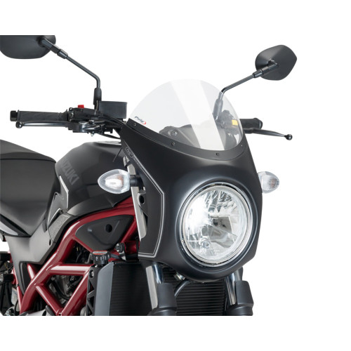 Puig Hi-Tech Parts Semi-Fairing - Black - Clear Screen 3169W Puig Hi-Tech Parts Semi-Fairing - Black - Clear Screen 3169W
