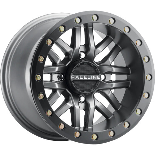 Raceline Wheels Wheel - Ryno - Beadlock - Front/Rear - Gun Metal Gray/With Black Ring - 15X7 - 4/156 - 5+2 A91G-57056-52 Raceline Wheels Wheel - Ryno - Beadlock - Front/Rear - Gun Metal Gray/With Black Ring - 15X7 - 4/156 - 5+2 A91G-57056-52