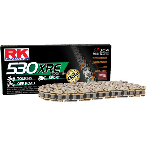 Rk 530 Xre - Drive Chain - 114 Links - Gold Gb530Xre-114 Rk 530 Xre - Drive Chain - 114 Links - Gold Gb530Xre-114