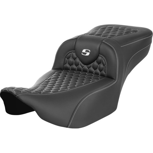 Saddlemen 823-07-19006 Seat Roadsofa Ext Rch White Stitch