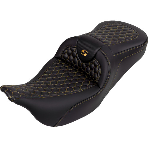 Saddlemen 808-07B-18907 Seat Roadsofa Hc Gold Stitch