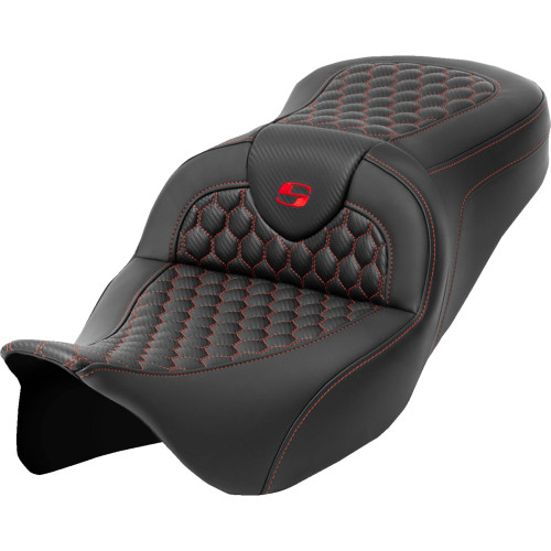 Saddlemen 808-07B-18904 Seat Roadsofa Hc Red Stitch