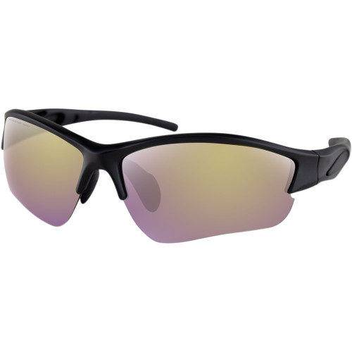Bobster Rapid Sunglasses - Matte Black - Purple Hd Yellow Revo Mirror Brap001H