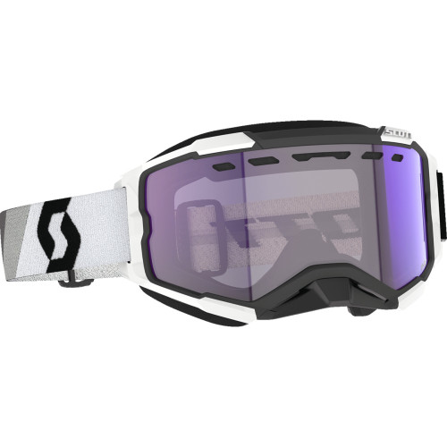 Scott Fury Snow Cross Goggle - Premium Black/White - Light Sensitive Blue Chrome 278604-7702307
