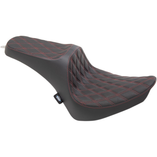 Drag Specialties Predator Iii Seat - Double Diamond - Red Stitching - Fx/Fl '00-'17 Drag Specialties Predator Iii Seat - Double Diamond - Red Stitching - Fx/Fl '00-'17