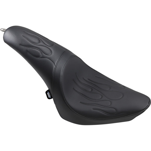Drag Specialties Predator Seat - Flame Stitched - Fl/Fx '00-'17 Drag Specialties Predator Seat - Flame Stitched - Fl/Fx '00-'17
