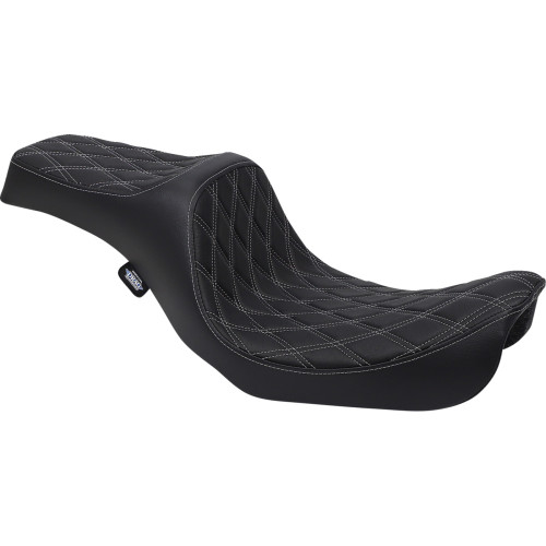 Drag Specialties Predator Iii Seat - Double Diamond - Silver Stitching - Fxd/Fld '06-'17 Drag Specialties Predator Iii Seat - Double Diamond - Silver Stitching - Fxd/Fld '06-'17