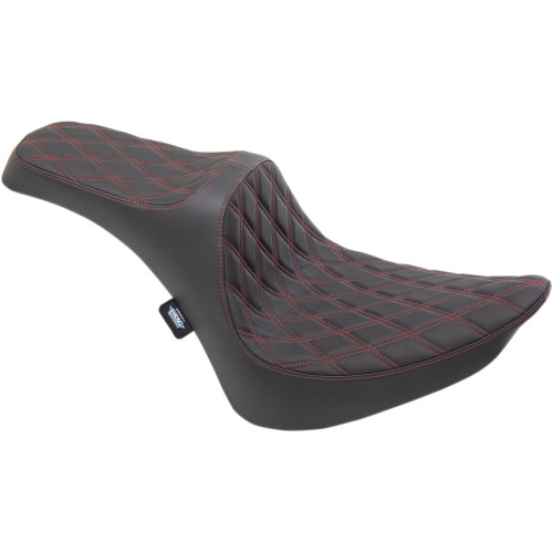 Drag Specialties Predator Iii Seat - Double Diamond - Red Stitching - Fxst/Flst '84-'99 Drag Specialties Predator Iii Seat - Double Diamond - Red Stitching - Fxst/Flst '84-'99