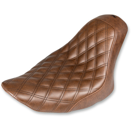 Saddlemen Renegade Solo Seat - Lattice Stitched - Brown - Fl/Fx '06-'17 806-12-002Bls Saddlemen Renegade Solo Seat - Lattice Stitched - Brown - Fl/Fx '06-'17 806-12-002Bls