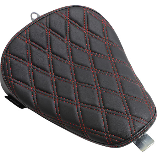 Drag Specialties Bobber Solo Seat - Double Diamond - Red Stitch - '10-'22 Xl Drag Specialties Bobber Solo Seat - Double Diamond - Red Stitch - '10-'22 Xl