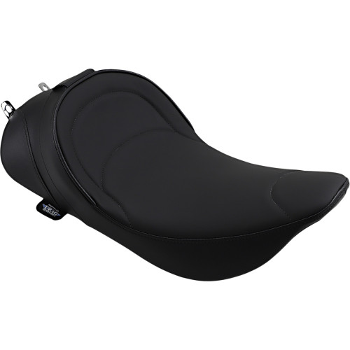 Drag Specialties Solo Seat - Mild Stitched - Driver Backrest - Flh '97-'07 Drag Specialties Solo Seat - Mild Stitched - Driver Backrest - Flh '97-'07