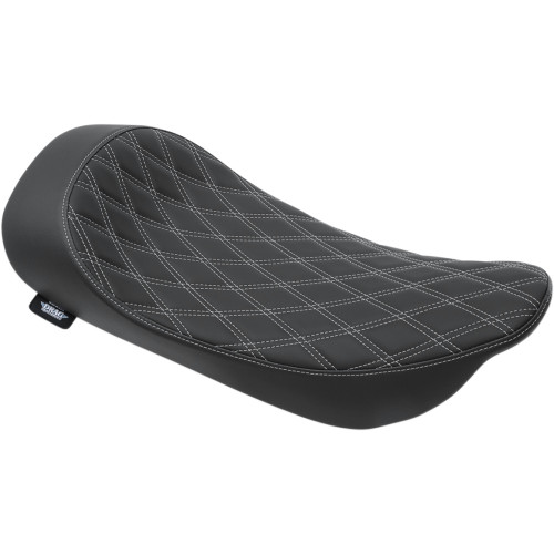 Drag Specialties Low Solo Seat - Double Diamond - Silver Stitch - Flhr/Flhx '99-'07 Drag Specialties Low Solo Seat - Double Diamond - Silver Stitch - Flhr/Flhx '99-'07