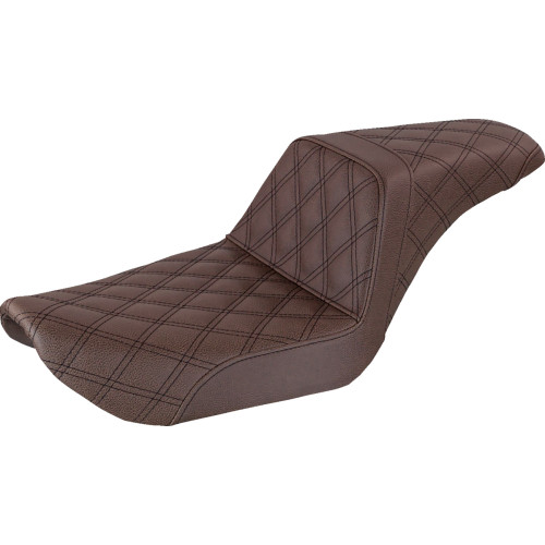 Saddlemen Step-Up Seat - Full Lattice Stitch - Brown - Dyna 896-04-175Br Saddlemen Step-Up Seat - Full Lattice Stitch - Brown - Dyna 896-04-175Br